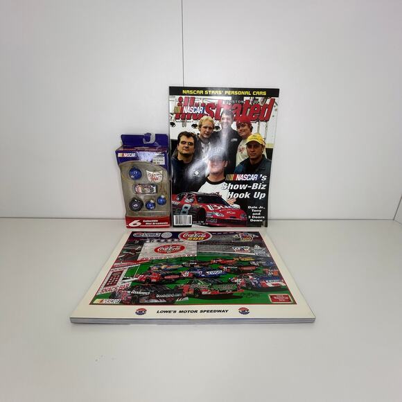 Lot of 3 NASCAR Collectibles Magazines & Ornaments Lowe’s Coca-Cola 600 Dale Jr - Picture 1 of 10